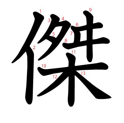 星 meaning 傑字